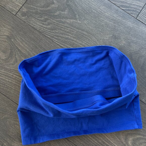 Aritzia TNA Royal Blue Crop Tube Top / Strapless Top - Size Medium - Picture 4 of 4